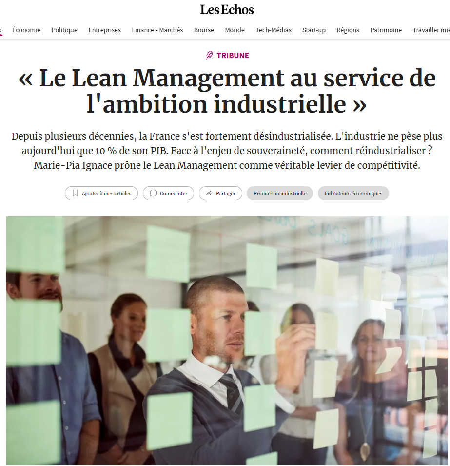 Le Lean Management au service de l’ambition industrielle – Better ...